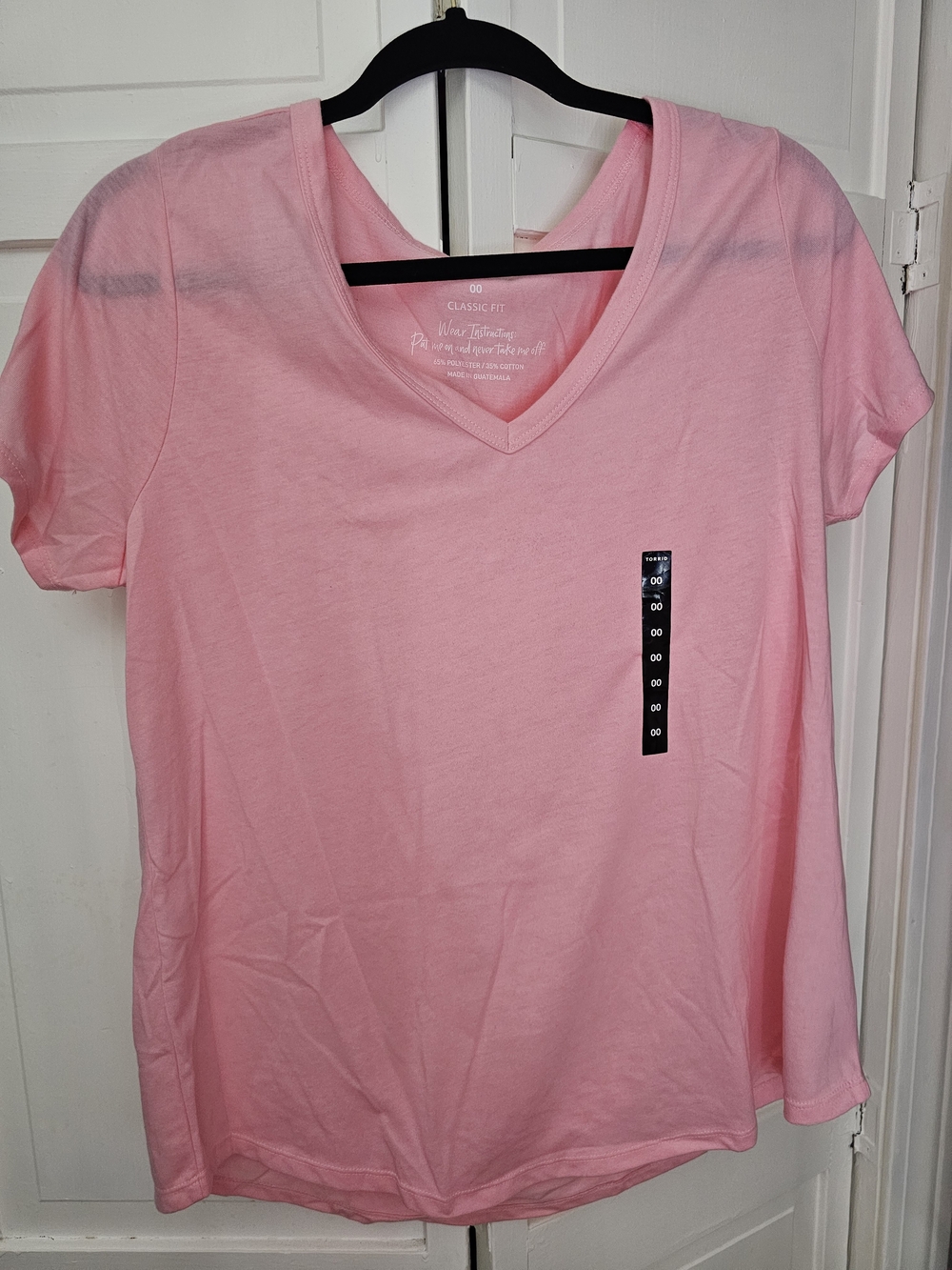 torrid Pink V-Neck Short Sleeve Tee